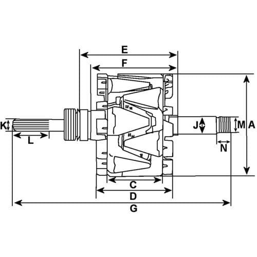 Rotor, generator HC-CARGO F 032 238 117