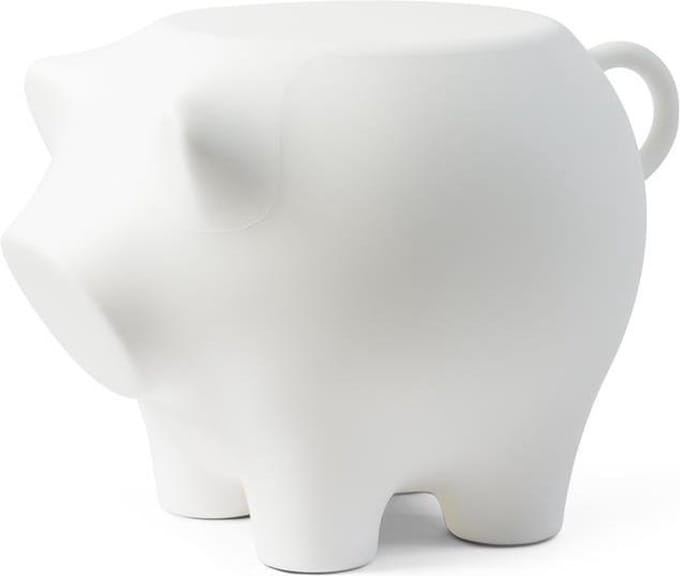 Bijzetvarken Wit / Sidepig White - Design Bijzettafel - Werkwaardig.