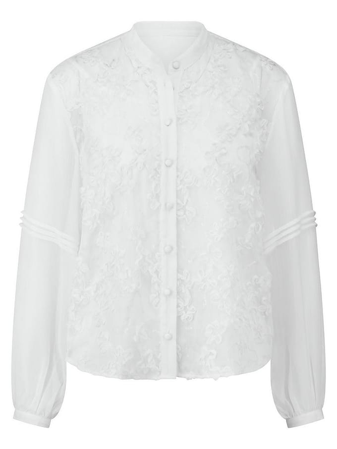 Blouse lange mouwen Van St. Emile wit