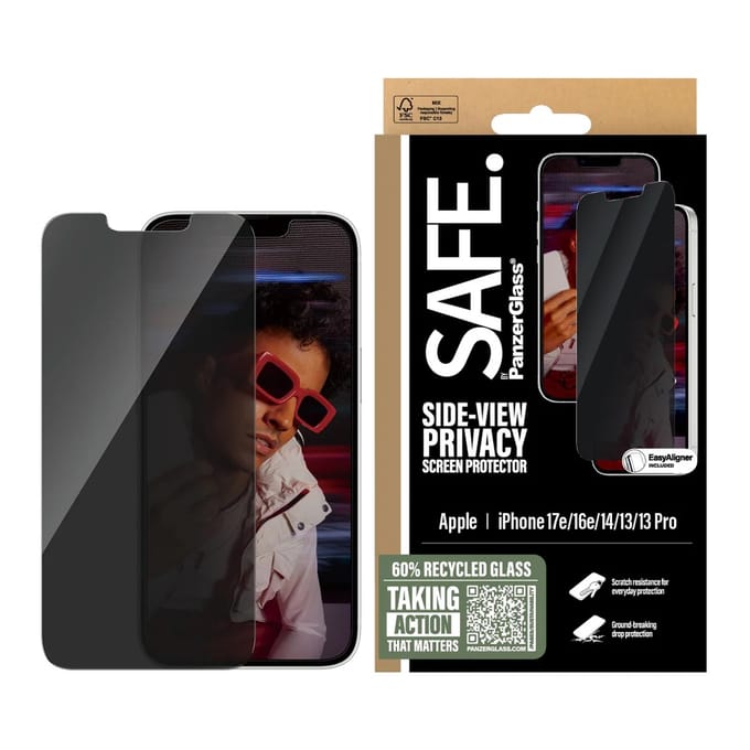 PanzerGlass Privacy SARPUWFG29845 Screenprotector (glas) met privacyfolie Apple IPhone 16e, iPhone 14., iPhone 13., iPhone 13 Pro 1 stuk(s)