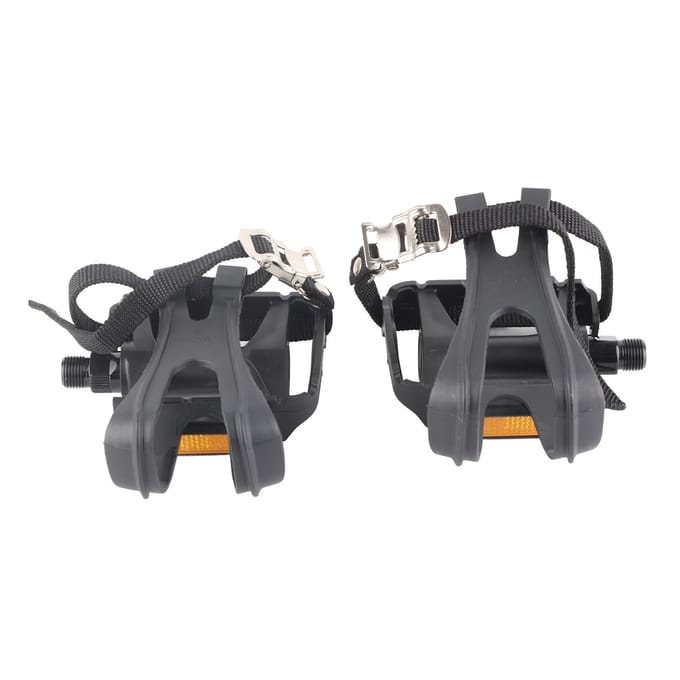1 paire de sangles de fixation pour pédales de vélo en nylon pour VTT Fixie black