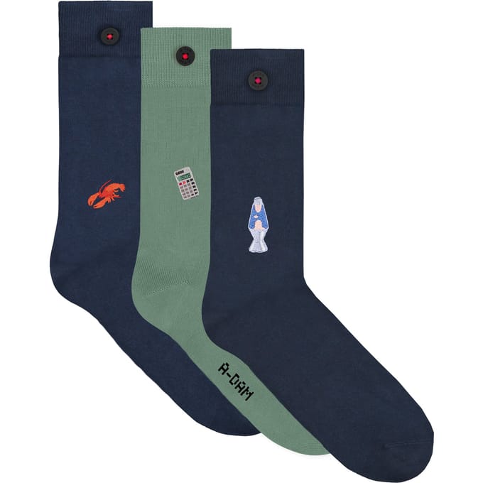 A-DAM Unisex 3-pack Casual Socks Multicolor Taglia: 36-40 | Calzini Outlet | Unisex