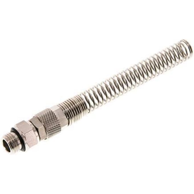 10x6.5 & G1/4'' Vernikkeld Messing Rechte Opsteekkoppeling Buitendraad Buigbescherming [2 Stuks]