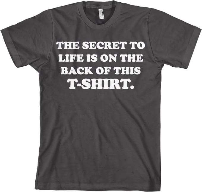 Hybris The Secret To Life! Donkergrijs