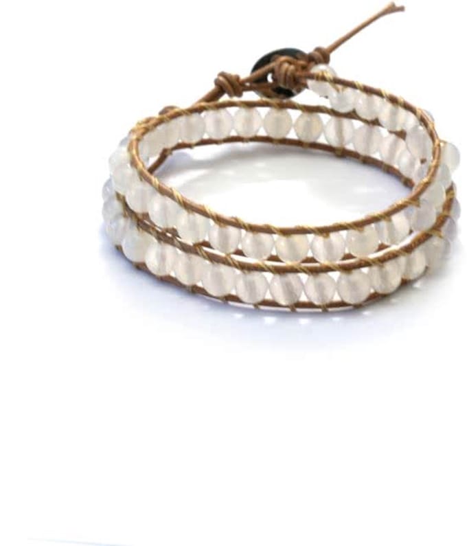 Heaven Eleven wrap witte stenen en leer fits all