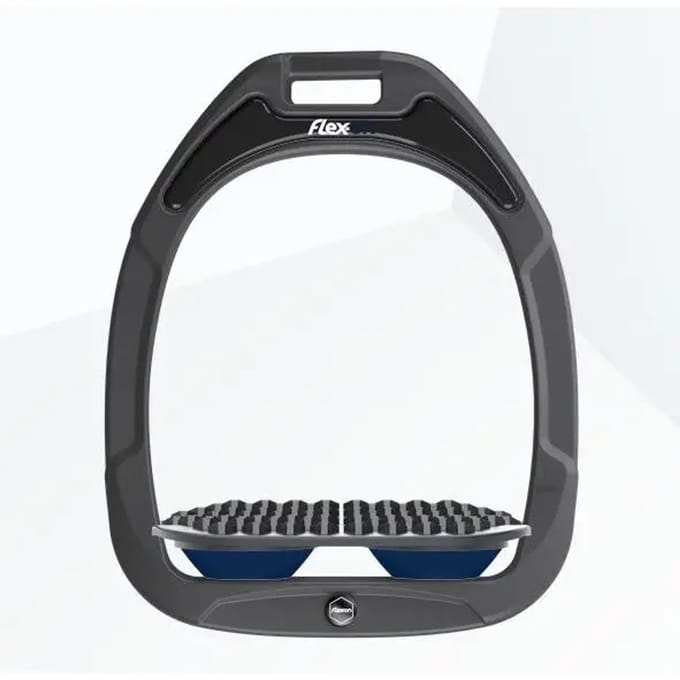 Endurance stijgbeugels Antraciet/Grijs/Marine Flex-On Green Composite