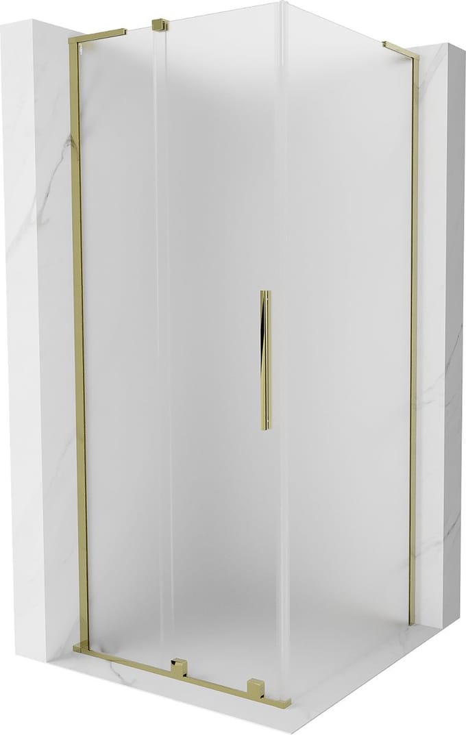 Mexen Velar L schuifbare douchecabine 110 x 110 , matglas, goud - 871-110-110-33-50