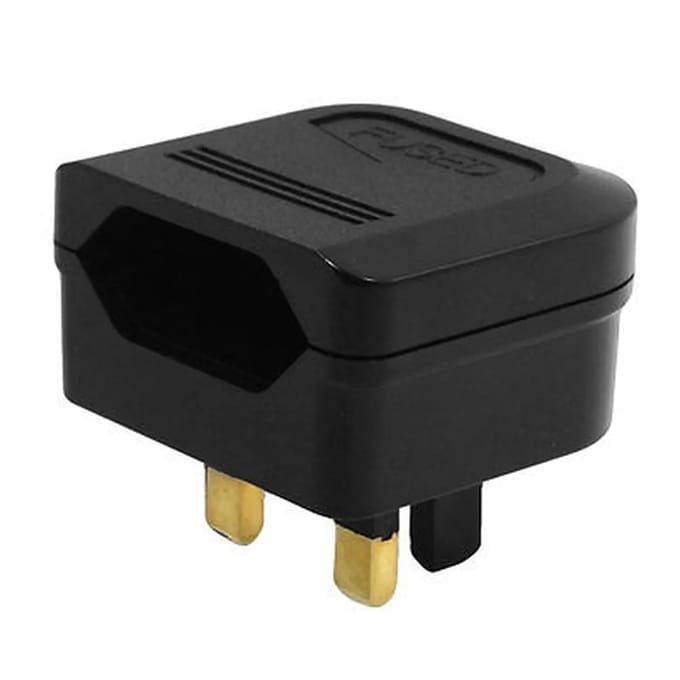 2-pins Euro Flat a UK-stekkerconverter/adapter/converter 3-pins met zekering