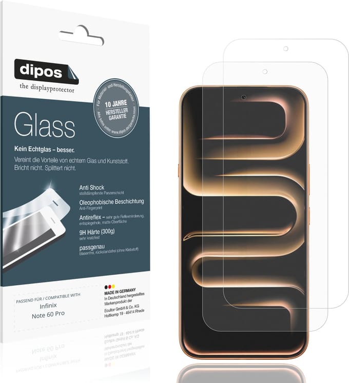 dipos – 2x Matte Pantserfolie geschikt voor Infinix Note 60 Pro | 9H Screenprotector