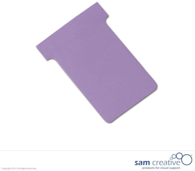 Sam Creative T-kaart Type 2 - Paars - 100 stuks - Planbord - Kaartplanner
