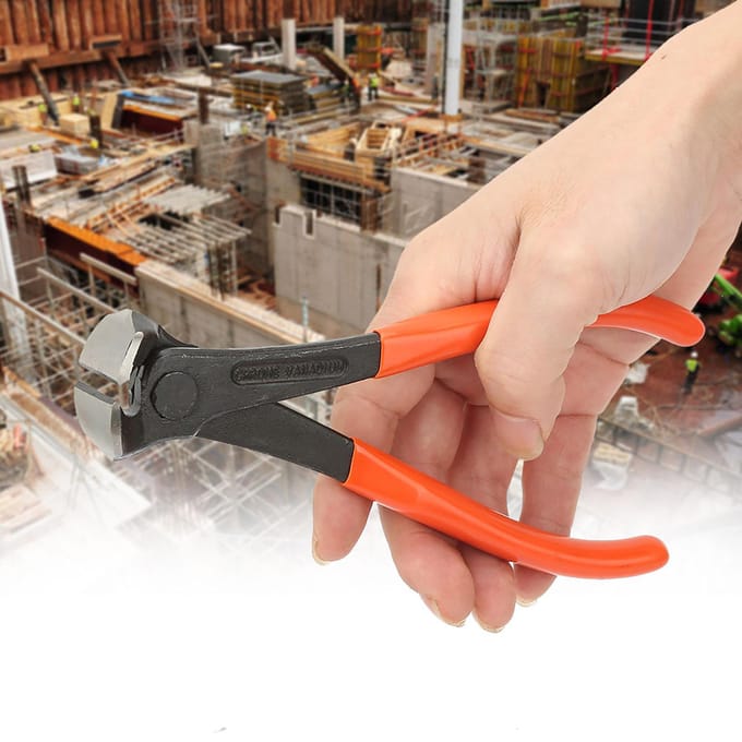 6  Eindkniptang Knipschaar Draad Staal Fixers Pincet Kabel Kniptang Kniptang orange