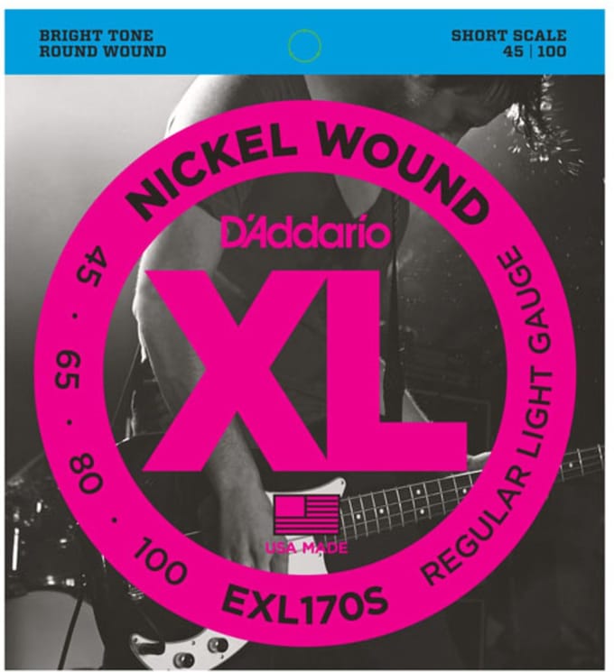D'Addario 4er bas XL nikkel 45-100 45-65-80-100, EXL170S - Snarenset voor 4-string basgitaar