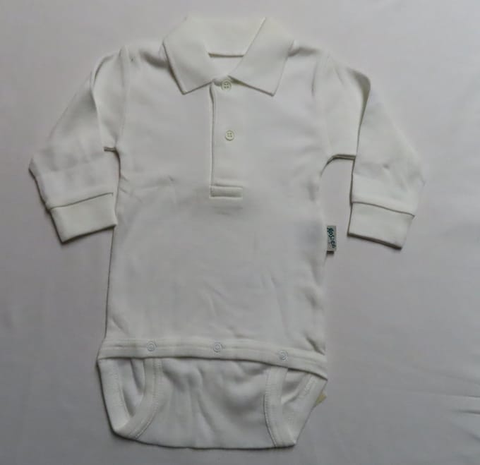Body - Romper - Jongens - Polo - Off white - 6 maand 68