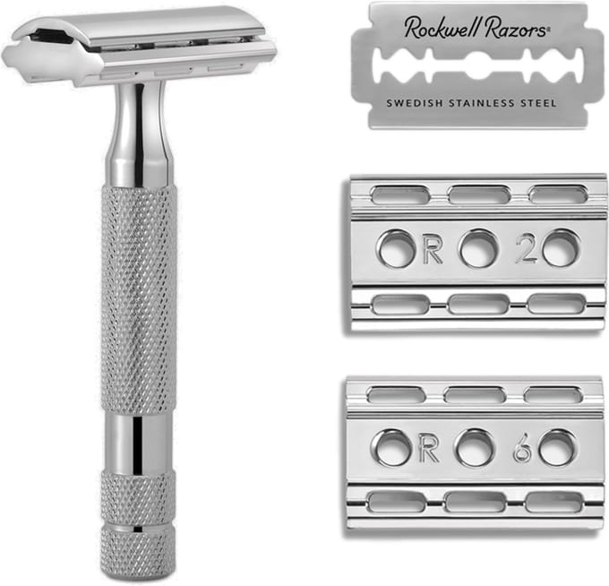 Rockwell 6C Safety Razor - White Chrome