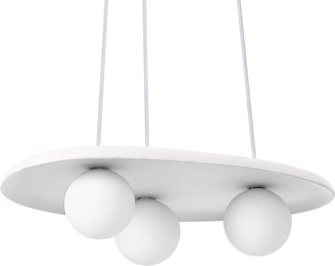 OSRAM Decor Plaster Nest decoratieve hanglamp van gips, 3-lamps, met G9-fitting, IP20, wit