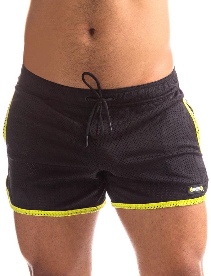 665 - Rally Shorts - Maat XL - Zwart/Geel