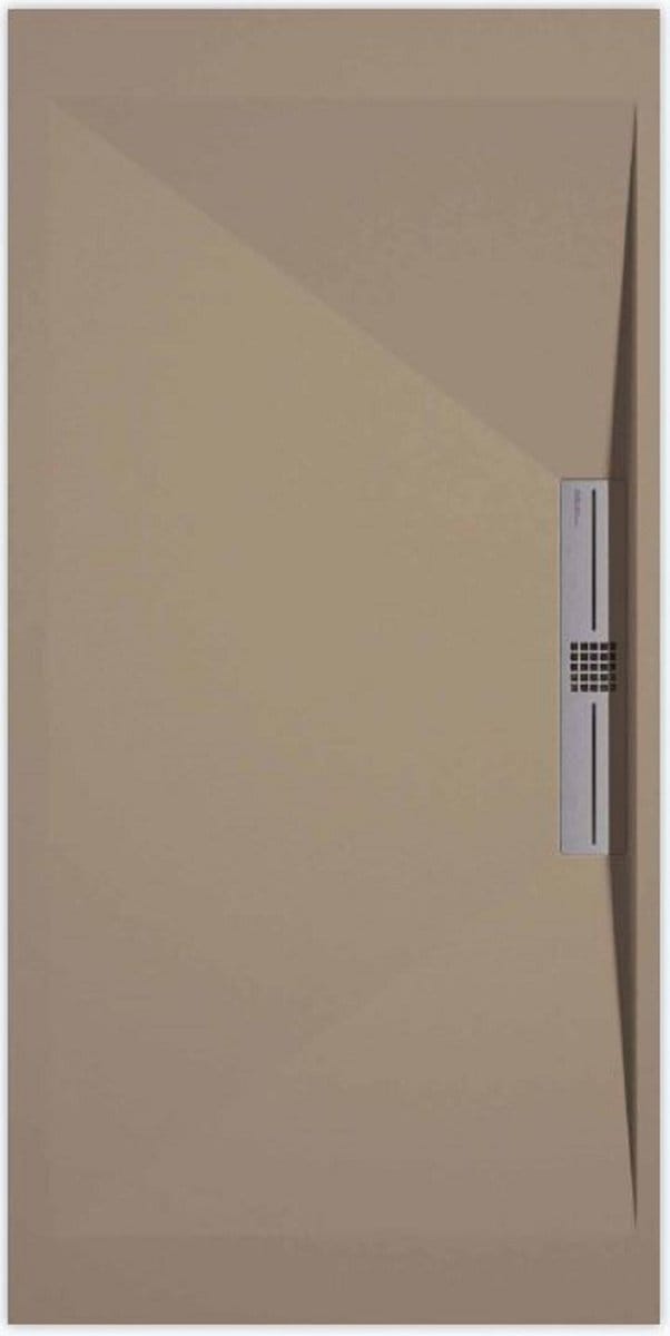 Sanifun douchebak Stone Side Moka Smooth 900 x 700 S