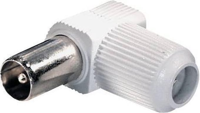 Bellson Coax (IEC) schroef connector, 75dB Haakse uitvoering MAN
