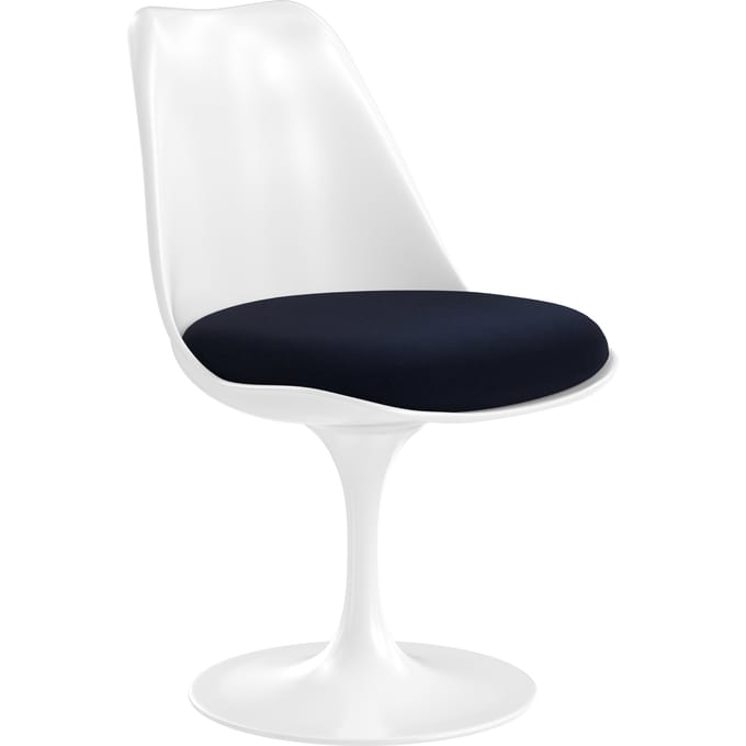 Knoll International Saarinen Tulip Stoel - Hallingdal 65 (764) - night blue - wit