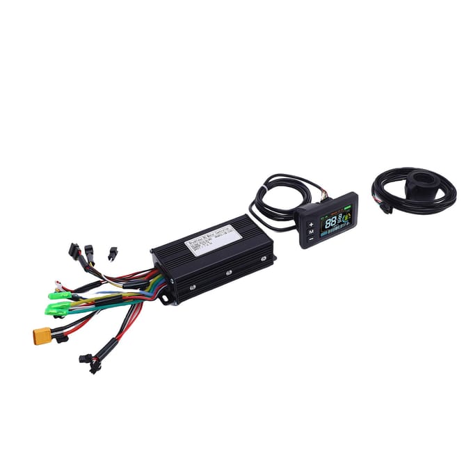Elektrische Scooter Ombouwkit 26A Controller Waterdicht LCD GD02 Kleurendisplay Meter 130X Duim black