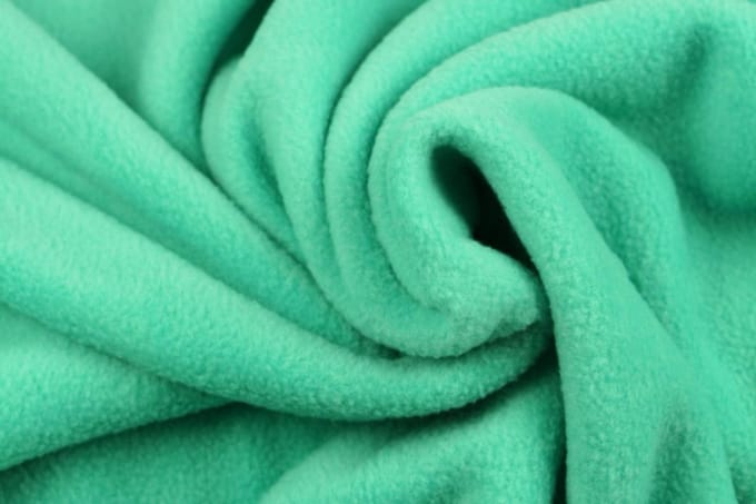 10 meter fleece stof - Turquoise - 100% polyester