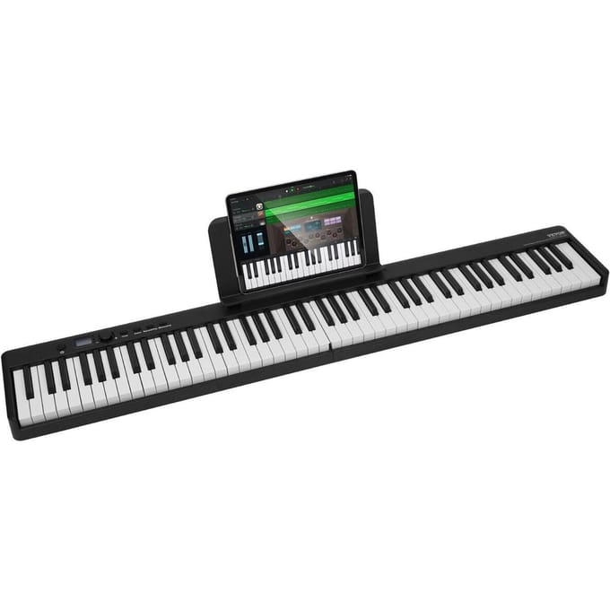 88 Toetsen Opvouwbaar Toetsenbord Piano Draagbare Opvouwbare Piano Bluetooth MIDI Zwart