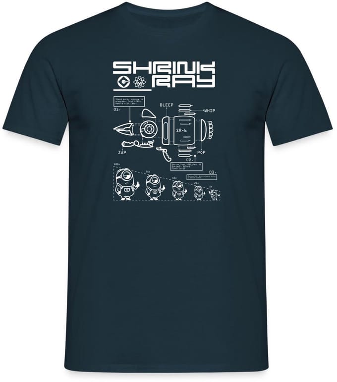 Minions Bouwplan Voor Krimpradiator T-Shirt Heren