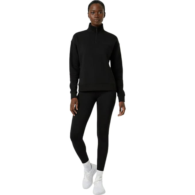 USA Pro Dames/Dames Sweatshirt met Kwart Ritssluiting (Zwart)