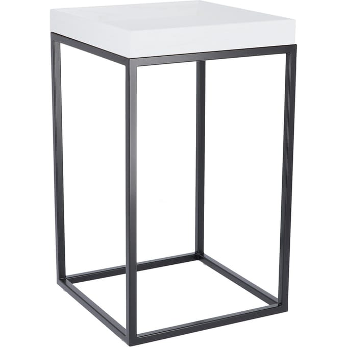 Jan Kurtz - Pino Bijzettafel - hoog - zwart - essen wit