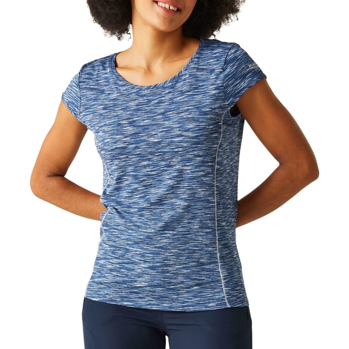 T-shirt Korte Mouwen Hiking Dames Textuurpatroon