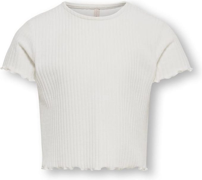 ONLY KOGNELLA S/S O-NECK TOP NOOS JRS Meisjes Top - Cloud Dancer
