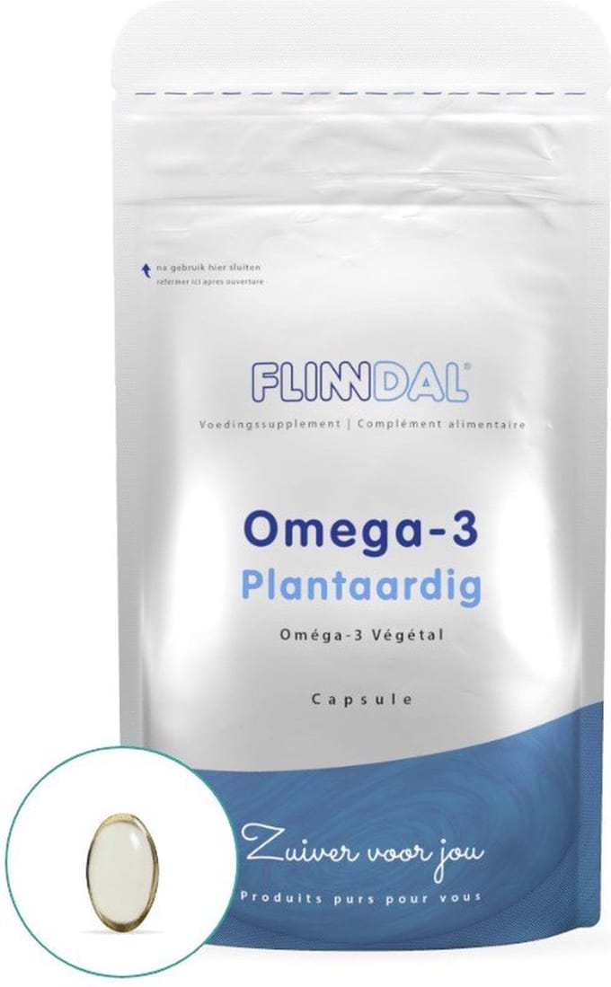 Flinndal Omega 3 Capsules - Plantaardig - Omega-3 uit Algen - 90 Capsules
