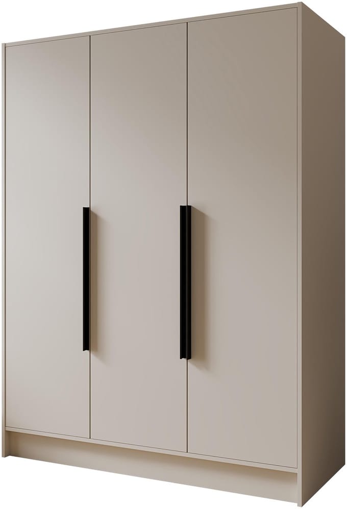 Kledingkast Goya I 150 cm (kasjmier, zwarte handgrepen)