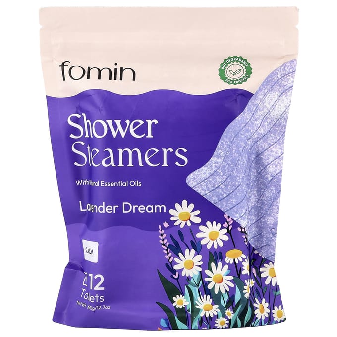 fomin, douchestomer, lavendeldroom, 12 tabletten gray