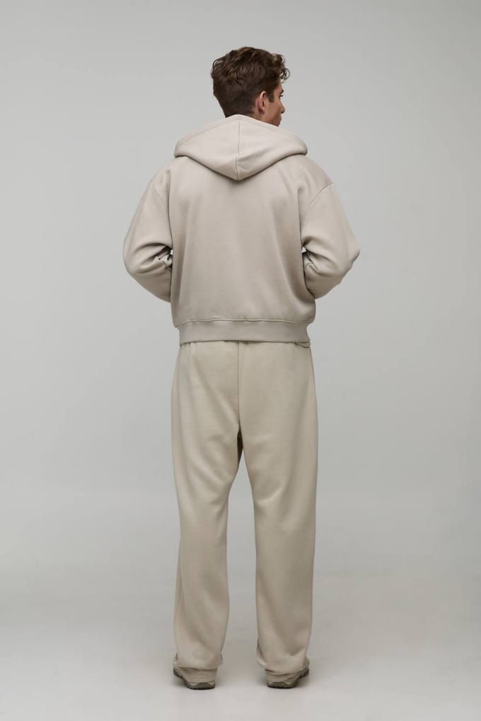 Basic Baggy Drop Crotch Jogger | Stone | Size Medium