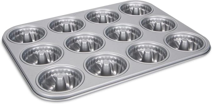 Mini Tulband Bakvorm voor 12 Cakejes - Hittebestendig Metaal