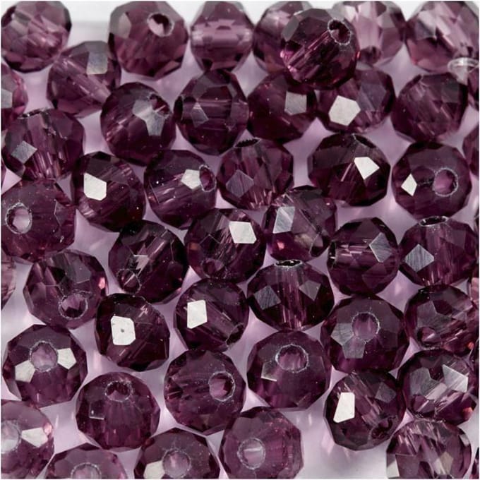 Creativ Company Faceted Beads Purple 45pcs.