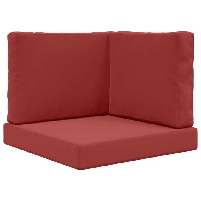 vidaXL - Buitenbankkussen - Polyester - Wijnrood - 60 - x - 60 - cm