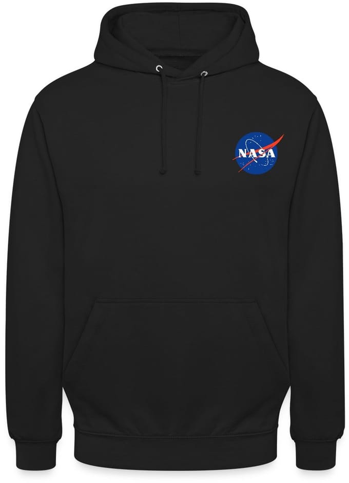 NASA Klassiek Logo Als Borstlogo Hoodie Unisex