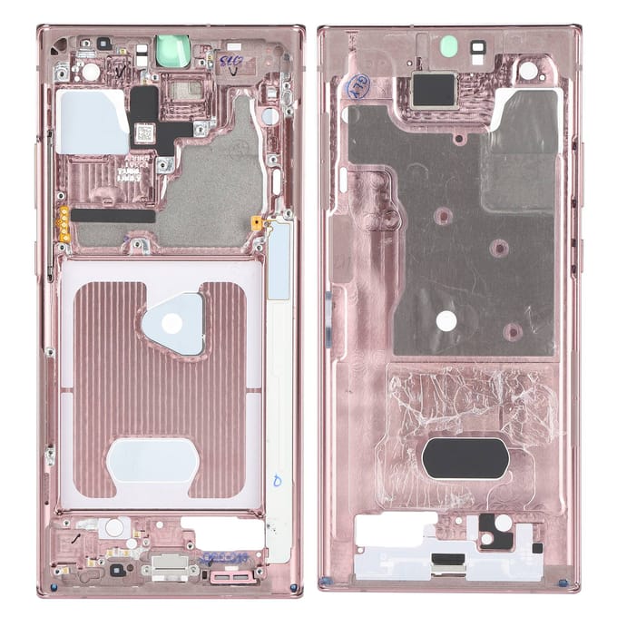 Remplacement du couvercle du cadre central du Note 20 Ultra, pièces de rechange, rose rose