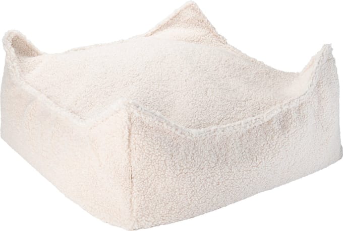 Wigiwama Teddy Square Ottoman / Poef - 80x70x50cm - Cream White