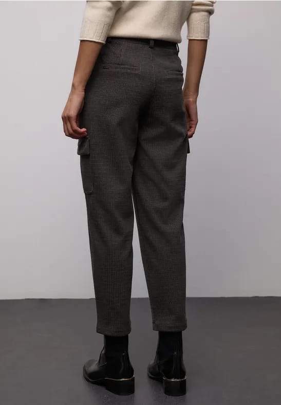 Houndstooth cargo broek
