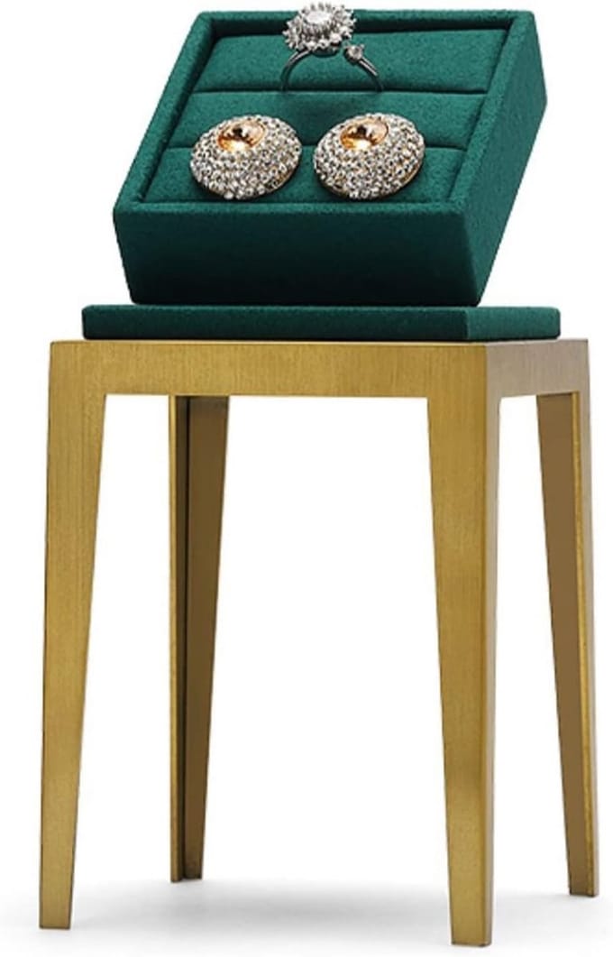Sieraden Display Stand - Ringhouder Presentatie - Winkel Presentatie - Krasvrij Microvezel - 1 Stuk - Groen