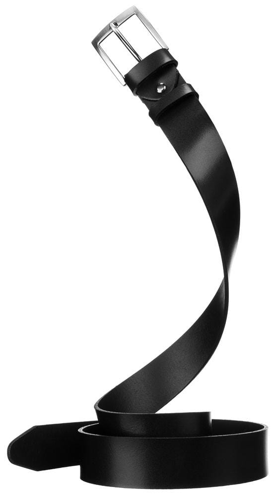 Heren leren riem RNS-95 ZWART