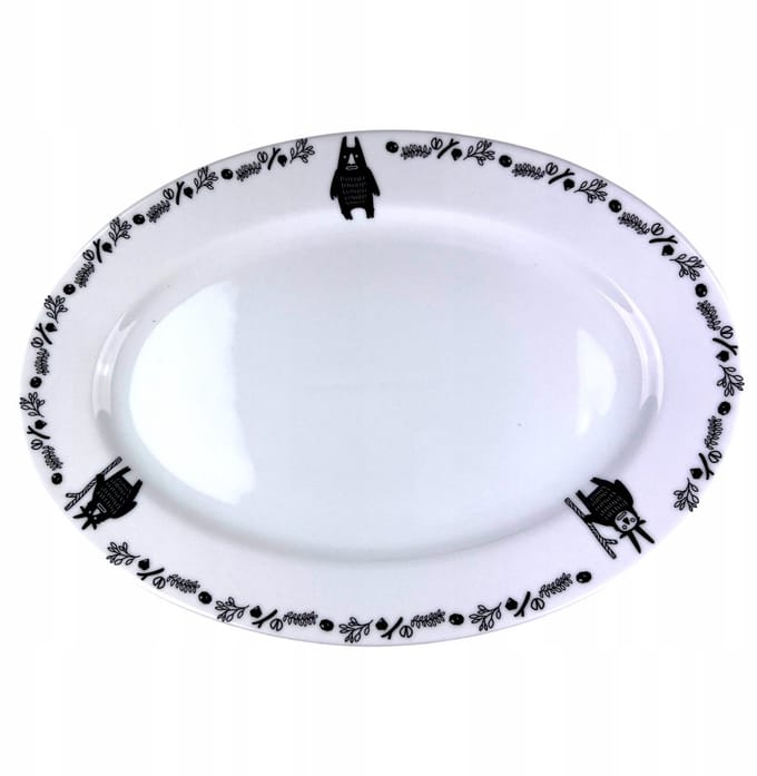 Ovale porseleinen sjaal 36 cm BEBOK Bogucice
