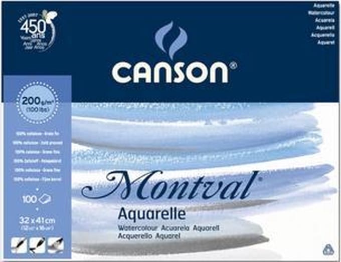 Canson Montval CP 24x32 cm 200G Pad 100 SH
