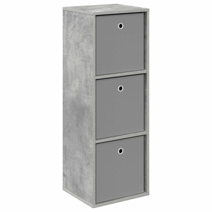 vidaXL - Dressoir - met - lade - Beton - Grijs - 35 - x - 32 - x - 99,5 - cm