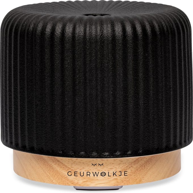 Geurwolkje Live Slow Aroma Diffuser – Ultrasone Geurverspreider – Keramiek Zwart– 200 ml