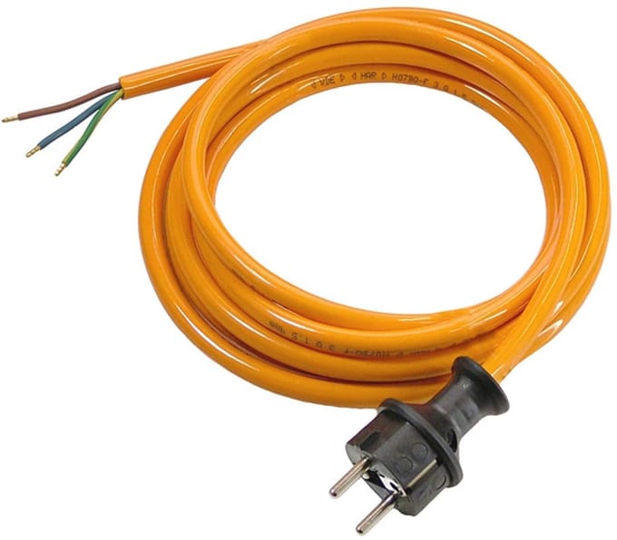Robuste 5 m Baustellen-Anschlussleitung 230 V - Polyurethan-Außenmantel IP44