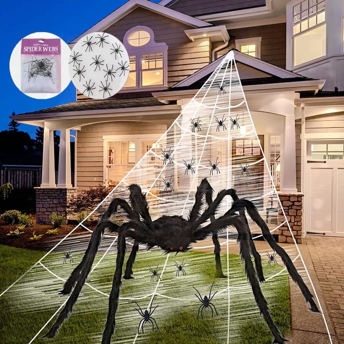 Solacis Halloween Decoratie - Grote spin - Halloween versiering - Horror - Eng - Must have voor halloween!